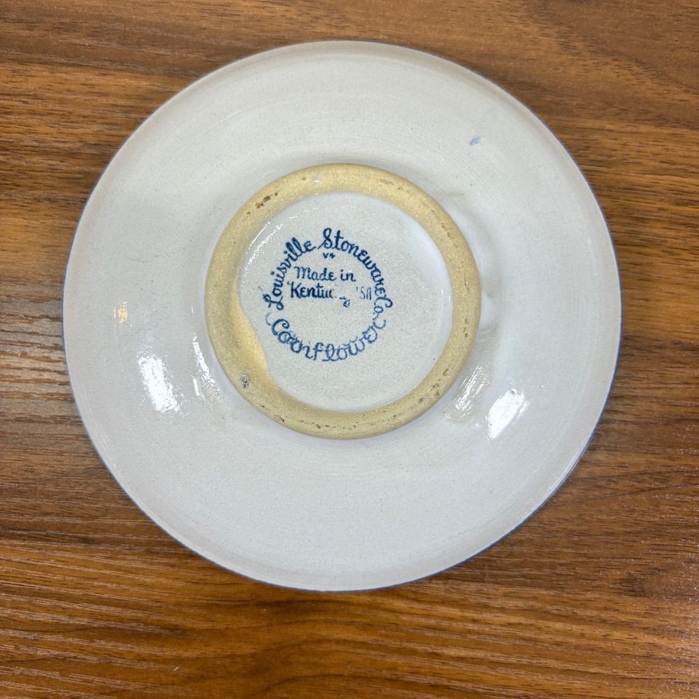 Louisville Stoneware Cornflower Tea Cup and Saucer Hand Painted - Picture 9 of 10